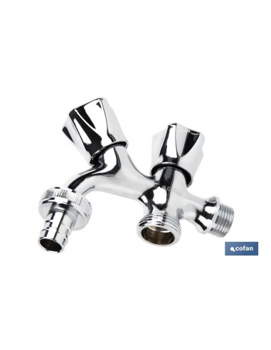 PACK DE 2 GRIFOS DE DOBLE SALIDA DE...