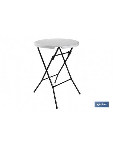 MESA ALTA PLEGABLE BLANCA 80X80X110CM...