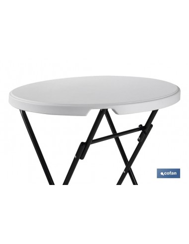 MESA ALTA PLEGABLE BLANCA 80X80X110CM...