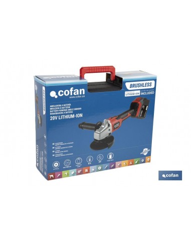 AMOLADORA A BATERÍA Li-ion 20 V...