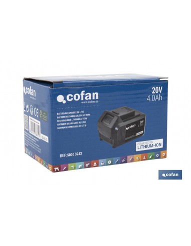 BATERÍA RECARGABLE Li-ion 20 V 4.0Ah...