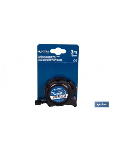 FLEXÓMETRO HOJA NEGRA DOBLE CARA 16...