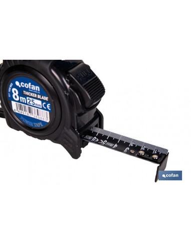 FLEXÓMETRO HOJA NEGRA DOBLE CARA 25...