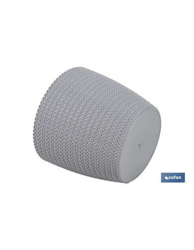 MACETA O MACETERO TRENZADA COLOR GRIS...