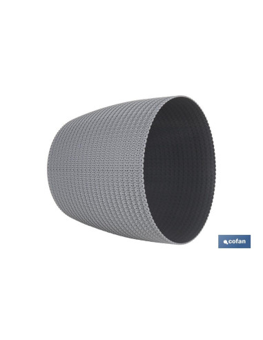 MACETA O MACETERO TRENZADA COLOR GRIS...