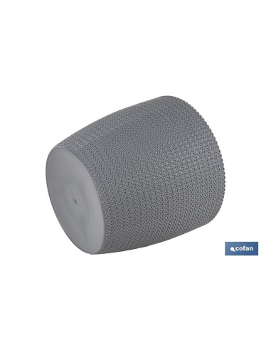 MACETA O MACETERO TRENZADA COLOR GRIS...