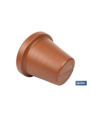 MACETA RAYADA COLOR TERRACOTA PE Ø...