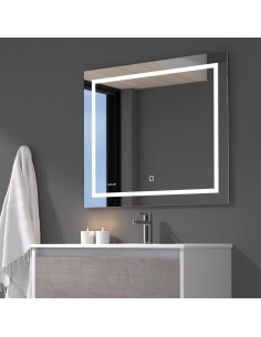 Espejo de baño con luz LED Mia antivaho 80x120 cm