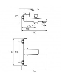 Grifería Baño Arizona bañera 2