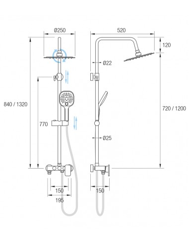 Conjuntos ducha Grifería Monomando...