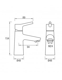 Grifería Baño Exer Lavabo 2
