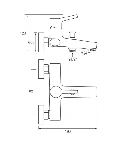 Grifería Baño Exer Bañera